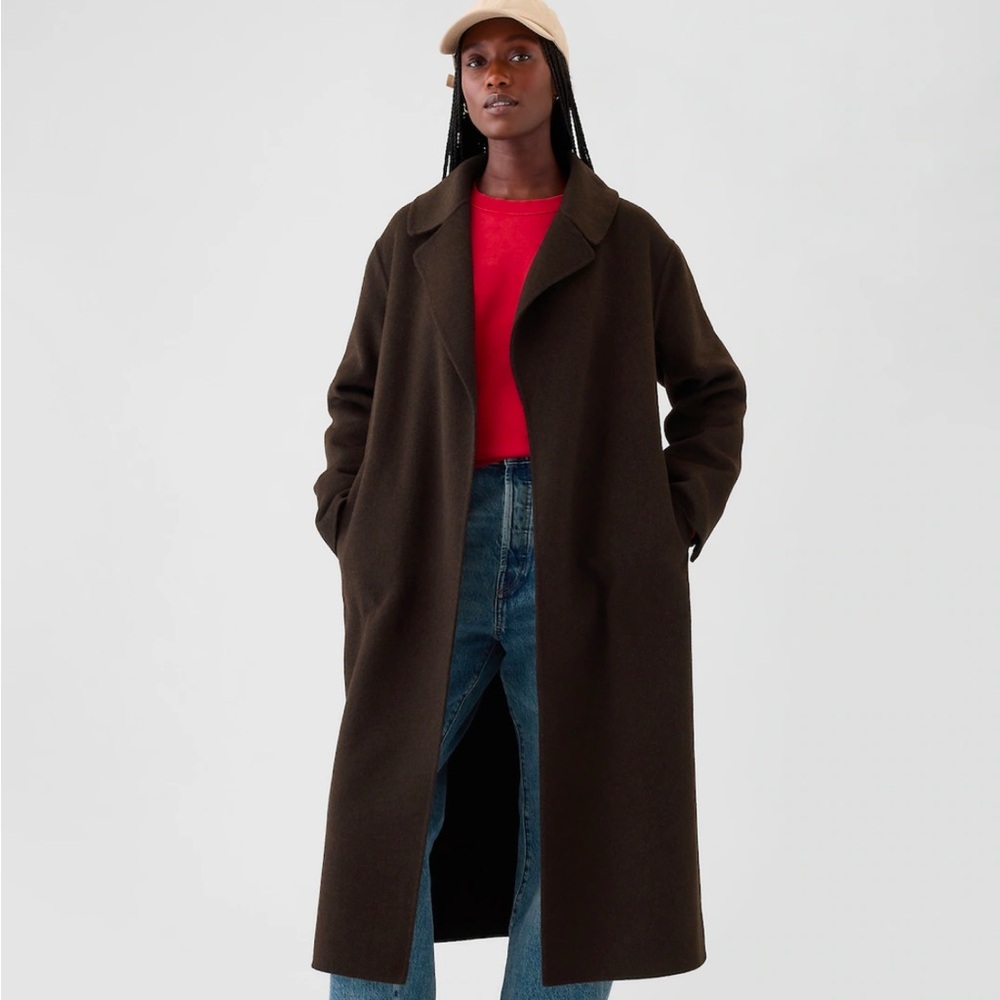 Woman’s Belted Double-Faced Wool Coat